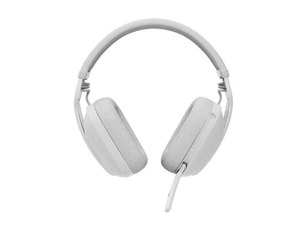 Logitech Zone Vibe Wireless - Headset - fullstorlek - Bluetooth - trådlös - USB-C via Bluetooth-adapter - offwhite - Certifierad för Microsoft-teams