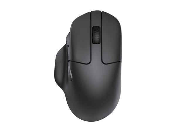 Keychron M7 - Vertikal mus - ergonomisk - optisk - trådløs, kablet - 2.4 GHz, Bluetooth 5.3, USB-C - svart