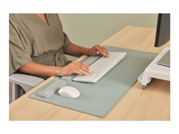 Fellowes Breyta - Desk mat: 80 x 40 cm - gummi - grågrønn