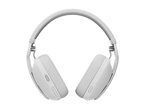 Logitech Zone Vibe Wireless - Headset - fullstorlek - Bluetooth - trådlös - USB-C via Bluetooth-adapter - offwhite - Certifierad för Microsoft-teams