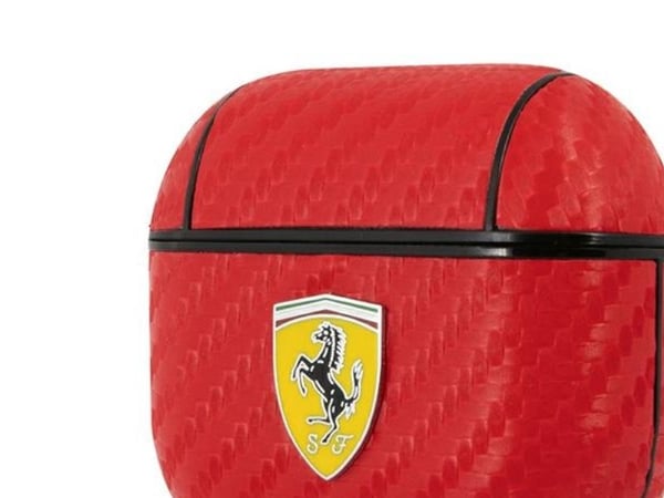 Ferrari FESA3CARE AirPods 3-skydd röd/röd On Track PU Carbon