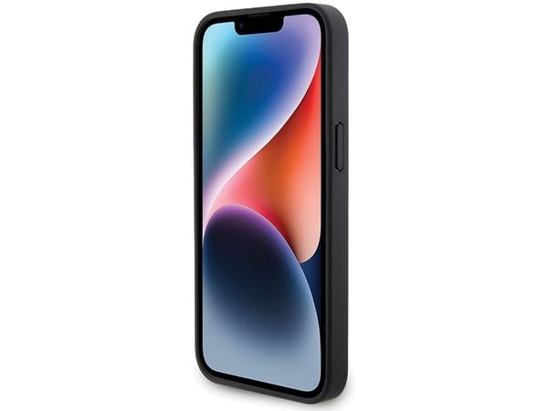 BMW lær diamond mønster til iPhone 15 Pro Max - svart