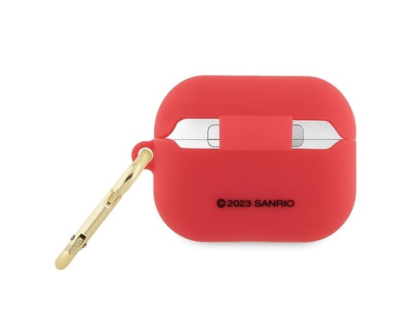 Hello Kitty HKAP3DKHSF fodral till AirPods Pro fuchsia/ fuschia silikon 3D Kitty-huvud