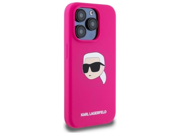 Karl Lagerfeld KLHMP15LSKHPPLF silikonskal för Apple iPhone 15 Pro 6,1" – fuchsia