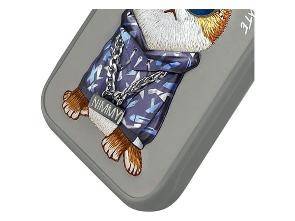 Nimmy Apple iPhone 16 Pro 6,3" skal mobilskydd grå Glasses Cool Cat