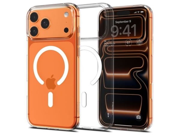 Spigen ACS10396, Mobilskal, Apple, iPhone 17 Pro, 16 cm (6.3"), Transparent, Vit