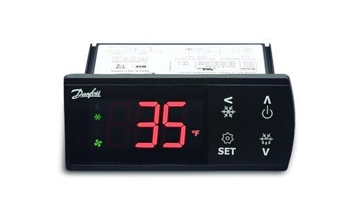 Danfoss ERC 213 - Elektroninen jäähdytyksen säädin, DI 1, DO 3, AC 197-250 V, punainen LED-valo