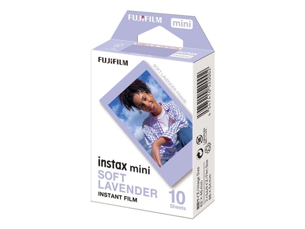 Fujifilm Instax Mini Soft Lavender - Hurtigvirkende fargefilm - instax mini - ISO 800 - 10 eksponeringer