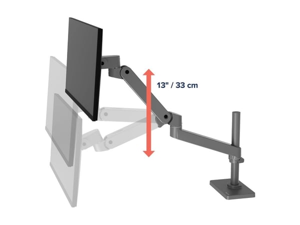 Ergotron LX Pro - Monteringssett (skjermarm) - for LCD-skjerm - grommetmontering, høy stolpe - aluminium - mørk grå - skjermstørrelse: inntil 34" -...