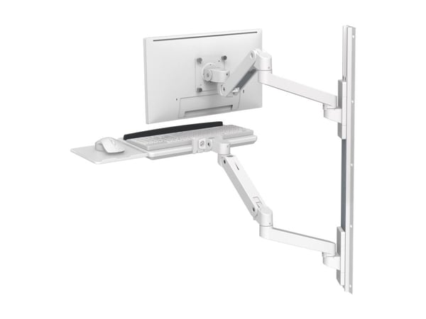 Ergotron LX Pro - Monteringssats (2 armar, 2 förlängningar, tangentbordsfack, utdragbar musbricka, mushållare, 2 baser för väggmontering, väggspår ...