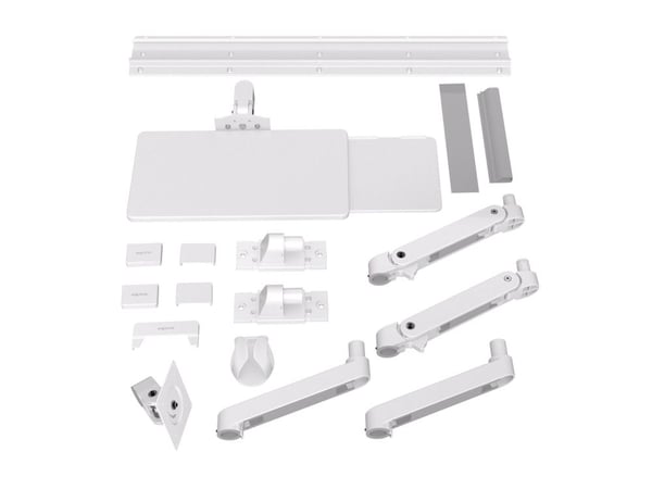 Ergotron LX Pro - Monteringssats (2 armar, 2 förlängningar, tangentbordsfack, utdragbar musbricka, mushållare, 2 baser för väggmontering, väggspår ...
