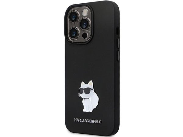 Karl Lagerfeld KLHCP14XSMHCNPK iPhone 14 Pro Max 6,7" svart hardcase i silikon med metal-pin