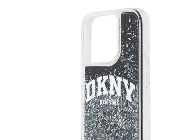 DKNY Liquid Glitter Big Logo-fodral iPhone 13 Pro (svart)