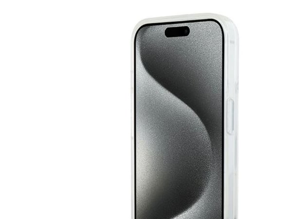 DKNY DKNY Liquid Glitter Big Logo - mobilskal iPhone 15 / 14 / 13 (vit)