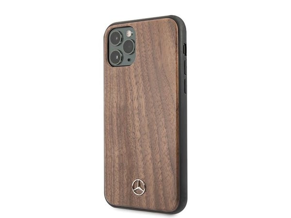 Mercedes Benz Apple iPhone 11 Pro Max Mercedes hårt mobilskal Wood Line Walnut (MEHCN65VWOLB) brun