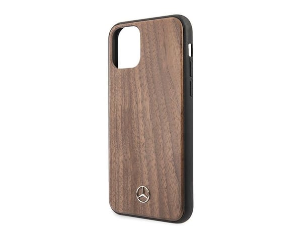 Mercedes Benz Apple iPhone 11 Pro Max Mercedes hårt mobilskal Wood Line Walnut (MEHCN65VWOLB) brun