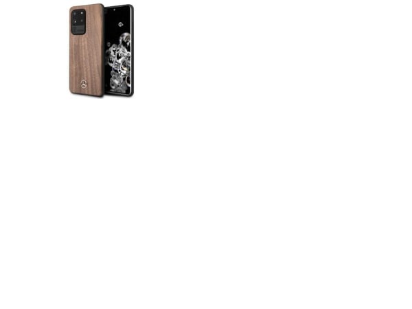 Mercedes Benz Samsung Galaxy S20 Ultra mobilskal deklas Wood Line valnöt (MEHCS69VWOLB) brun