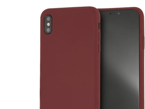 Mercedes Benz Apple iPhone XS Max mobilskal Silicone Line (MEHCI65SILRE) röd