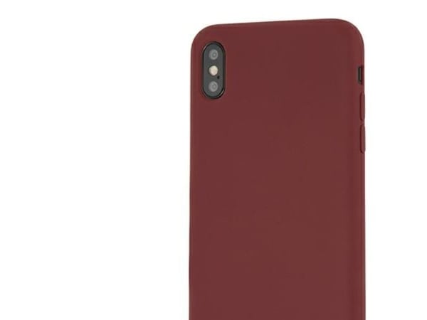 Mercedes Benz Apple iPhone XS Max mobilskal Silicone Line (MEHCI65SILRE) röd