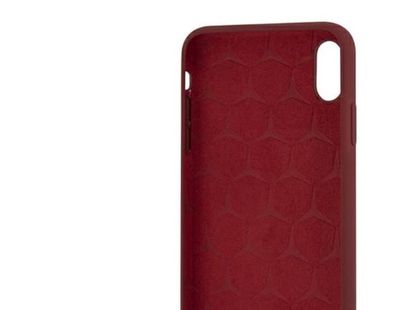 Mercedes Benz Apple iPhone XS Max mobilskal Silicone Line (MEHCI65SILRE) röd