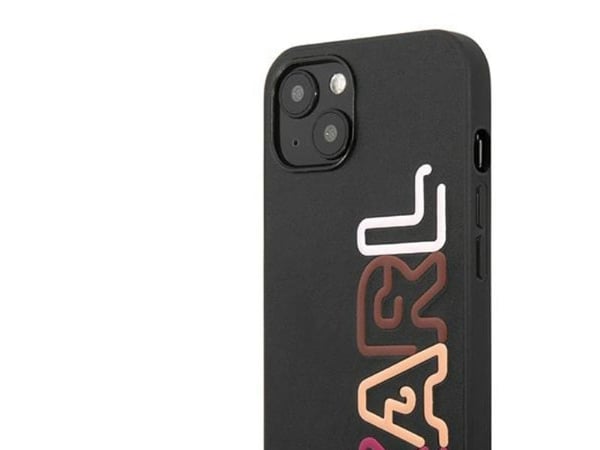 Karl Lagerfeld KLHCP13SPCOBK hardt etui til Apple iPhone 13 mini 5,4" - svart Multifargede merker