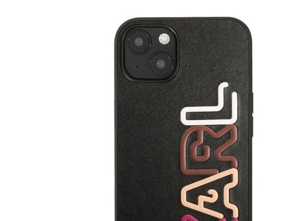 Karl Lagerfeld KLHCP13SPCOBK hardt etui til Apple iPhone 13 mini 5,4" - svart Multifargede merker