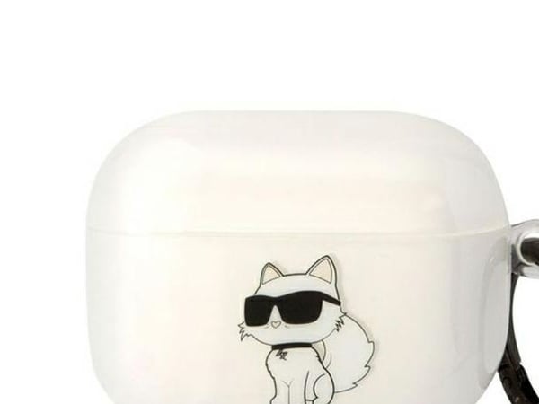 Deklas Karl Lagerfeld Karlo Lagerfeldo etapp för AirPods Pro KLAPHNCHTCT vit ikonisk Choupette