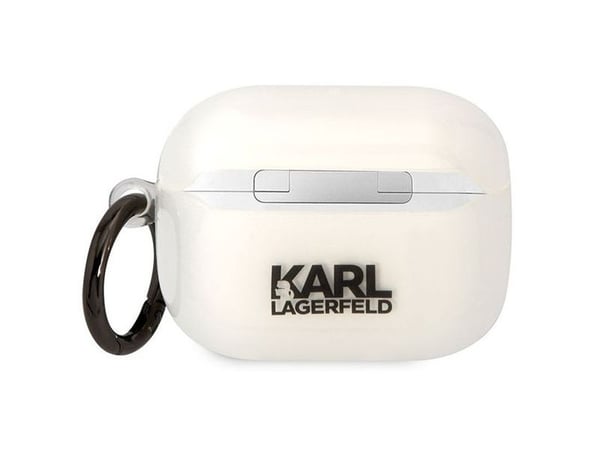 Deklas Karl Lagerfeld Karlo Lagerfeldo etapp för AirPods Pro KLAPHNCHTCT vit ikonisk Choupette