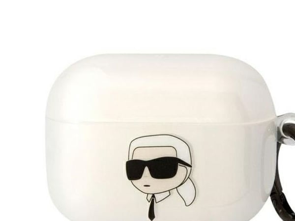 Karl Lagerfeld KLACAPSILGLWH AirPods Pro -suojus biały/valkoinen Silikoni Ikonik
