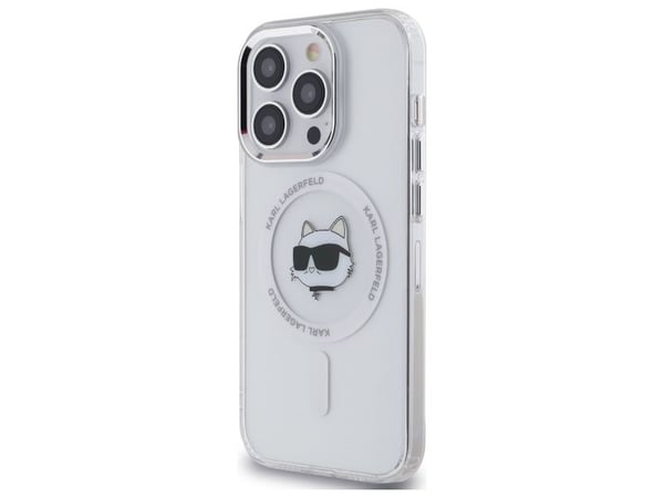 Karl Lagerfeld KLHMP14LHLSCHH Apple iPhone 14 Pro 6.1" telefondeksel hvit IML Metal Choupette Head MagSafe