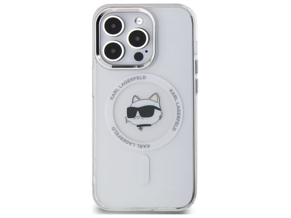 Karl Lagerfeld KLHMP14LHLSCHH Apple iPhone 14 Pro 6.1" telefondeksel hvit IML Metal Choupette Head MagSafe