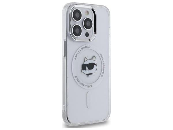 Karl Lagerfeld KLHMP14LHLSCHH Apple iPhone 14 Pro 6.1" telefondeksel hvit IML Metal Choupette Head MagSafe