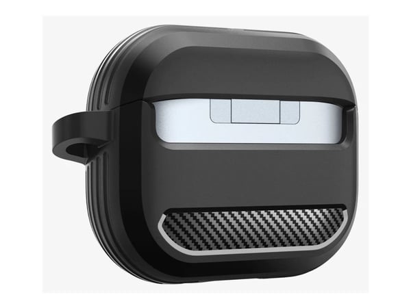 Spigen Rugged Armor - Boksdeksel for ladeboks for tådløse ørepropper - robust - termoplast-polyuretan (TPU) - matt svart - for Samsung Galaxy Buds3...