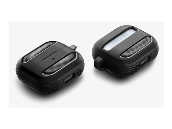 Spigen Rugged Armor - Boksdeksel for ladeboks for tådløse ørepropper - robust - termoplast-polyuretan (TPU) - matt svart - for Samsung Galaxy Buds3...