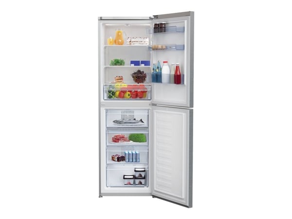 Beko RCHE390K30XPN - Kylskåp/frys - bottenfrysskåp - bredd: 59.5 cm - djup: 65.5 cm - höjd: 191 cm - 324 liter - Klass F - rostfritt stål