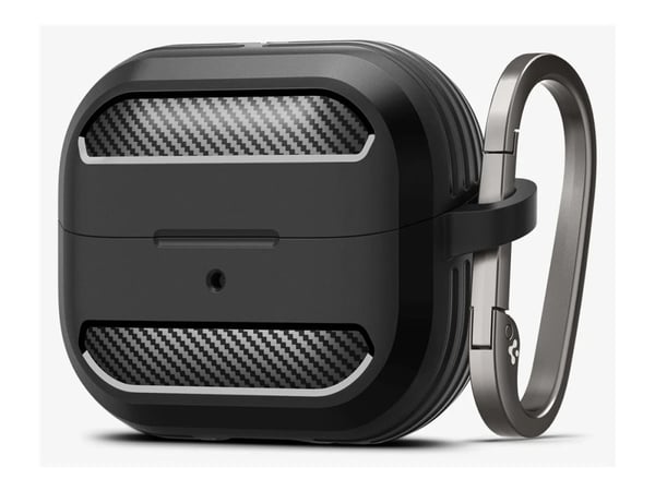 Spigen Rugged Armor - Boksdeksel for ladeboks for tådløse ørepropper - robust - termoplast-polyuretan (TPU) - matt svart - for Samsung Galaxy Buds3...