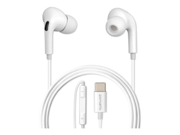 4smarts Melody Digital Basic - Ørepropper med mikrofon - i øret - kablet - USB-C - hvit