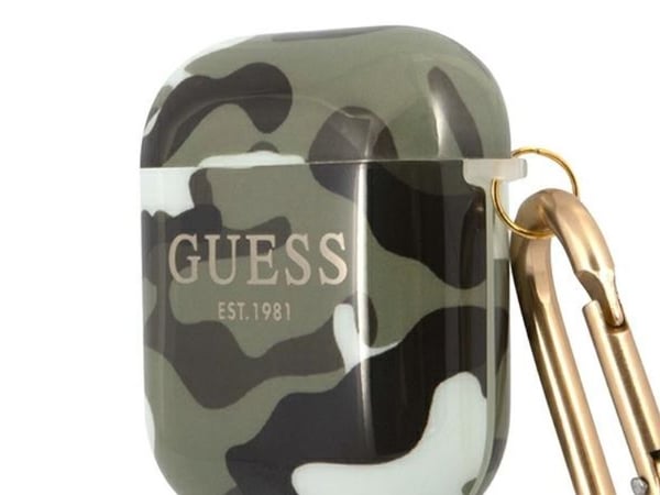 Guess GUA2UCAMA AirPods-suojus Green/Khaki Camo -mallisto