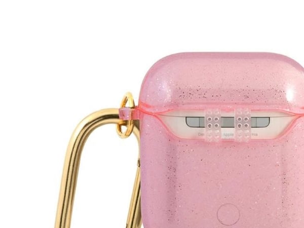 Guess suojakotelo GUA2UCG4GP Glitter Collection AirPods 1/2 vaaleanpunainen