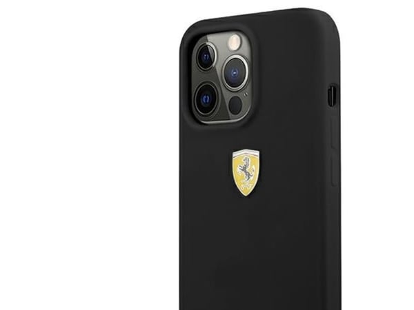 Ferrari FESSIHCP13XBK iPhone 13 Pro Max 6,7" svart/svart silikonskal