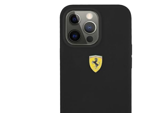 Ferrari FESSIHCP13XBK iPhone 13 Pro Max 6,7" svart/svart silikonskal