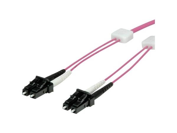 EasyLan FO LED Patch Cord Premium, Duplex - Patch-kabel - LC multiläge (hane) till LC multiläge (hane) - 1 m - fiberoptisk - duplex - 50/125 mikron...