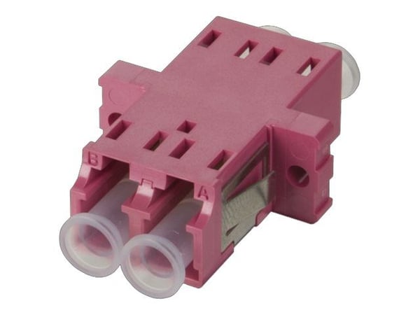 METZ CONNECT OpDAT - Nettverksadapter - LC multimodus (hunn) til LC multimodus (hunn) - fiberoptisk - dupleks - OM4 - fiolett