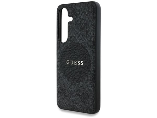 Guess 4G Pyöreä Patch Classic Logo MagSafe Samsung Galaxy S25+ tapauksessa musta