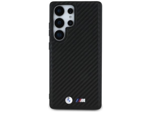 Skal BMW Leather Carbon MagSafe för Samsung Galaxy S25 Ultra, svart