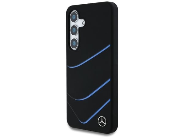 Mercedes Silicone Contrasted Curves MagSafe-skal till Samsung Galaxy S25 - svart
