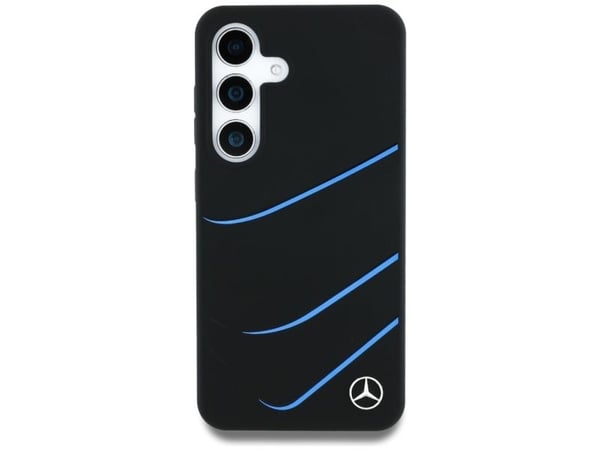 Mercedes Silicone Contrasted Curves MagSafe-skal till Samsung Galaxy S25 - svart