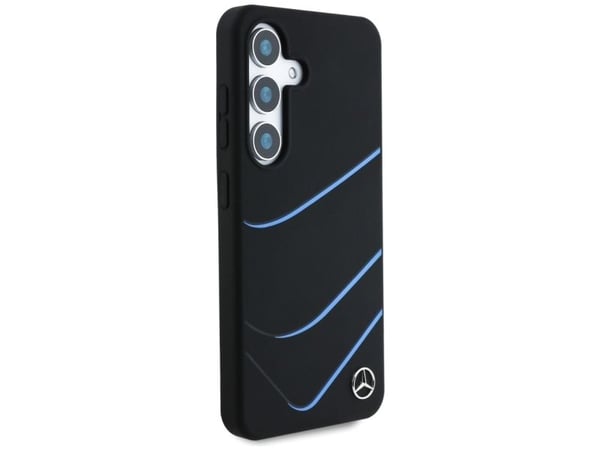 Mercedes Silicone Contrasted Curves MagSafe-skal till Samsung Galaxy S25 - svart