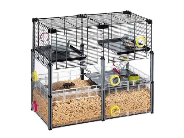 Ferplast stort moduluppbyggt hamsterbur med tillbehör