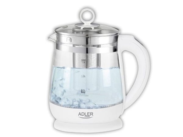 Adler Virdulys | AD 1299 | Elektrisk | 2200 W | 1,5 L | Glass | 360° roterende sokkel | Juodas